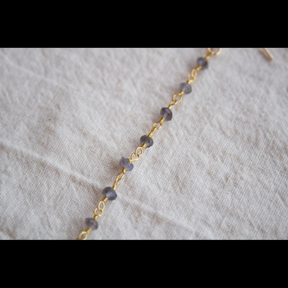 Tanzanite & 18k Gold Earrings - Picture 3 of 5